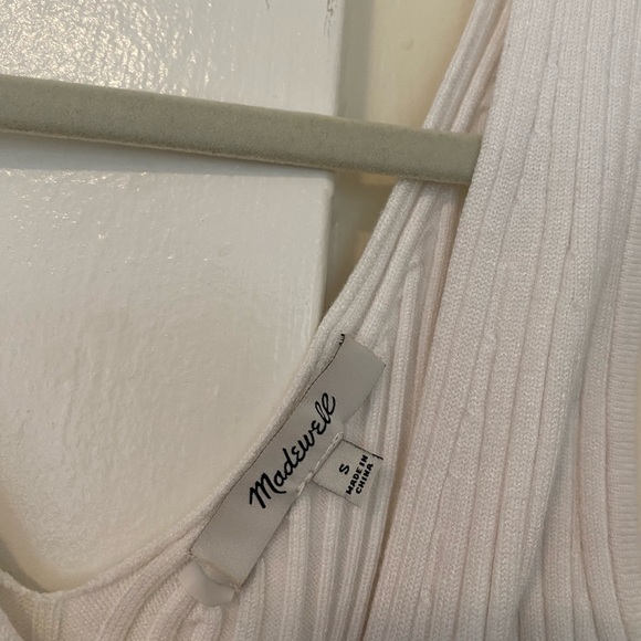 V-Neck Sweater Tank Eyelet White - Picture 8 of 8